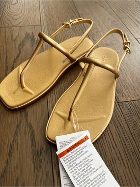 Brand new with tags Crocs Gold Slingback Toe-Post Sandals for Women, size 6